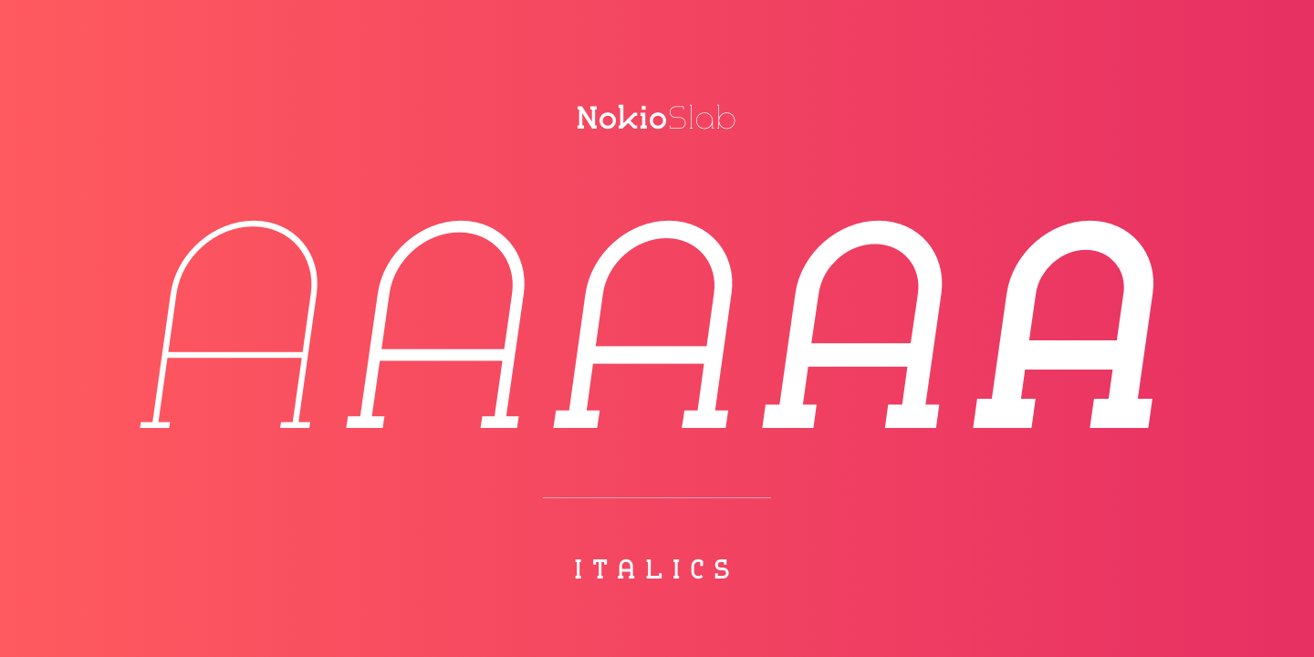 Example font Nokio Slab #4